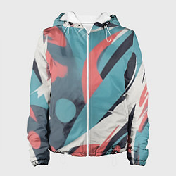 Женская куртка Граффити в пастельных тонах абстракция