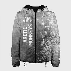 Куртка с капюшоном женская Arctic Monkeys - grey gradient по-вертикали, цвет: 3D-черный