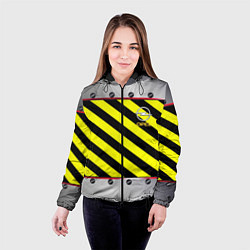 Куртка с капюшоном женская Opel линии, цвет: 3D-черный — фото 2