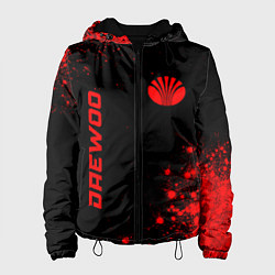 Куртка с капюшоном женская Daewoo - red gradient вертикально, цвет: 3D-черный