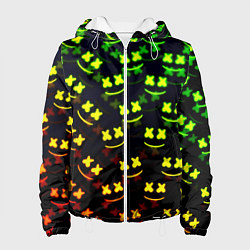 Куртка с капюшоном женская Marshmello кислотный, цвет: 3D-белый