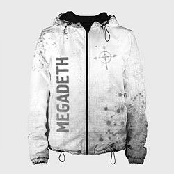 Куртка с капюшоном женская Megadeth - white gradient вертикально, цвет: 3D-черный