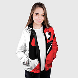 Куртка с капюшоном женская Meet my heart, цвет: 3D-черный — фото 2