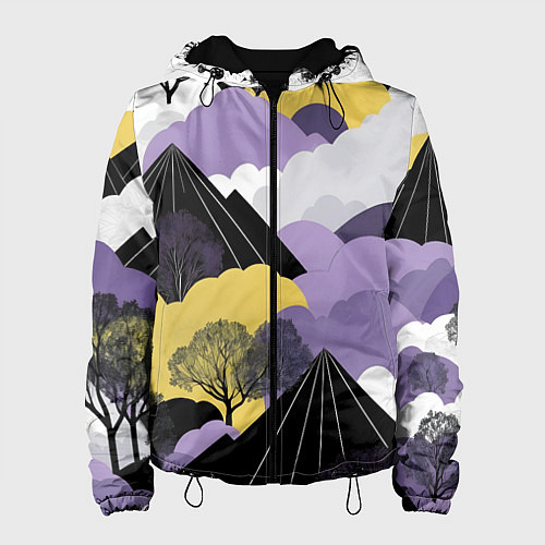 Женская куртка Япония горы / 3D-Черный – фото 1
