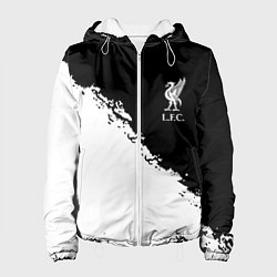 Куртка с капюшоном женская Liverpool fc белые краски, цвет: 3D-белый