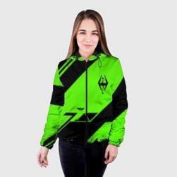 Куртка с капюшоном женская The Elder Scrolls geometry steel, цвет: 3D-черный — фото 2