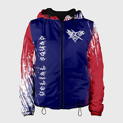 Куртка с капюшоном женская Velial squad - red abstract, цвет: 3D-черный