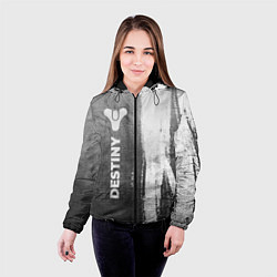 Куртка с капюшоном женская Destiny - grey gradient по-вертикали, цвет: 3D-черный — фото 2