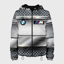 Куртка с капюшоном женская BMW metal texture, цвет: 3D-черный
