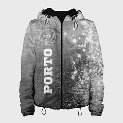 Куртка с капюшоном женская Porto - grey gradient по-вертикали, цвет: 3D-черный