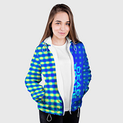 Куртка с капюшоном женская Dead space текстура айзека, цвет: 3D-белый — фото 2