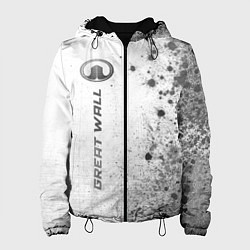 Куртка с капюшоном женская Great Wall - white gradient по-вертикали, цвет: 3D-черный
