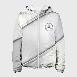 Куртка с капюшоном женская Mercedes benz metalic collection, цвет: 3D-белый