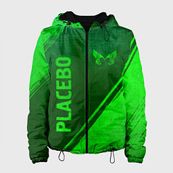 Куртка с капюшоном женская Placebo - green gradient вертикально, цвет: 3D-черный
