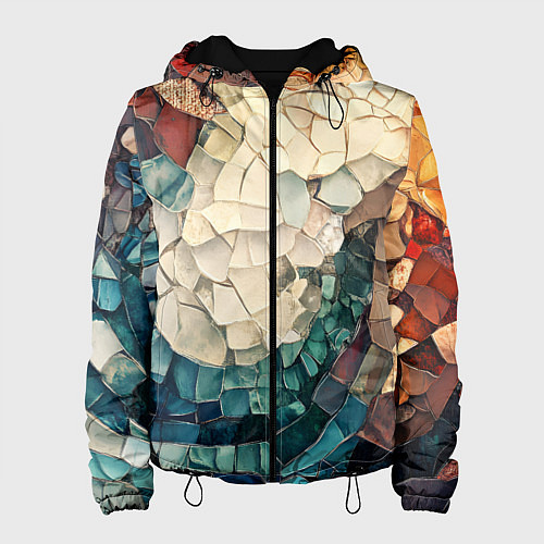 Женская куртка Мозаика в виде плитки / 3D-Черный – фото 1