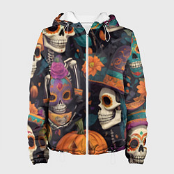 Женская куртка Хэллоуин страшилки черепа