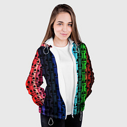 Куртка с капюшоном женская Marshmello gradient, цвет: 3D-белый — фото 2