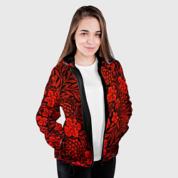 Куртка с капюшоном женская Красная рябина, цвет: 3D-черный — фото 2