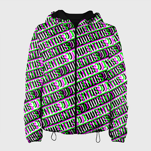 Женская куртка Juventus glitch pattern / 3D-Черный – фото 1
