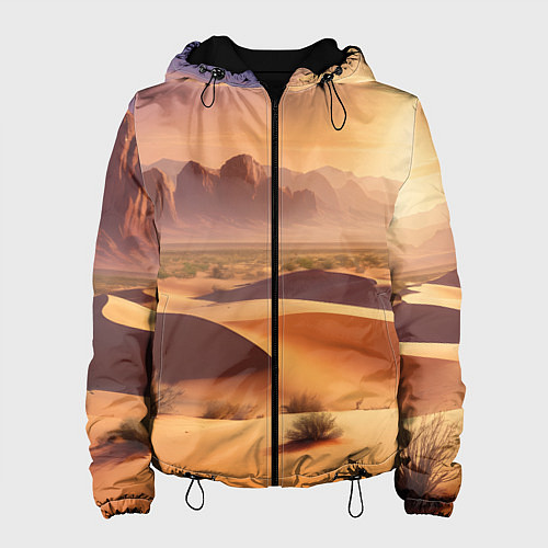 Женская куртка Закат в жаркой пустыне / 3D-Черный – фото 1