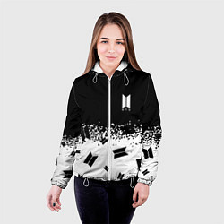 Куртка с капюшоном женская Marshmello dj pattern краски, цвет: 3D-белый — фото 2