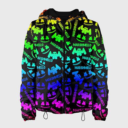 Женская куртка Marshmello neon steel pattern / 3D-Черный – фото 1