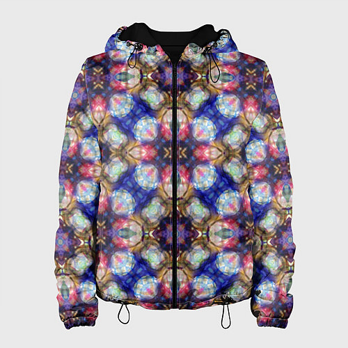 Женская куртка Пестрый калейдоскопический узор / 3D-Черный – фото 1