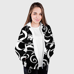 Куртка с капюшоном женская Death Note japan anime, цвет: 3D-белый — фото 2