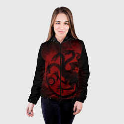 Куртка с капюшоном женская Targaryen house Game of Thrones, цвет: 3D-черный — фото 2