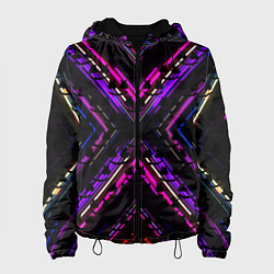 Куртка с капюшоном женская Marshmello geometry neon, цвет: 3D-черный