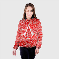 Куртка с капюшоном женская Assassins Creed shadows, цвет: 3D-черный — фото 2