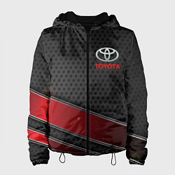 Куртка с капюшоном женская Toyota auto car, цвет: 3D-черный
