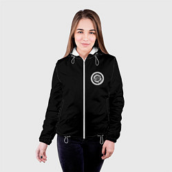 Куртка с капюшоном женская Chrysler logo white, цвет: 3D-белый — фото 2