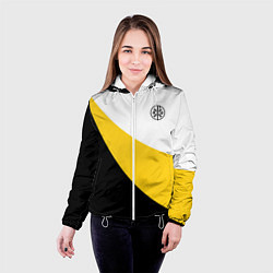 Куртка с капюшоном женская Мы русские с нами Бог малый черный кцк Николай II, цвет: 3D-белый — фото 2