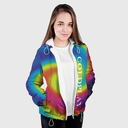 Куртка с капюшоном женская Coldplay moon music album, цвет: 3D-белый — фото 2