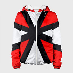 Куртка с капюшоном женская Полосы амбрелла, цвет: 3D-белый