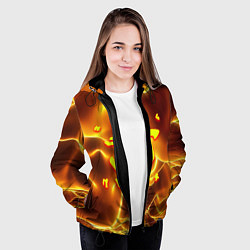 Куртка с капюшоном женская Doom грозовой стиль марса, цвет: 3D-черный — фото 2