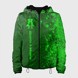 Куртка с капюшоном женская Hunter x Hunter - green gradient по-вертикали, цвет: 3D-черный