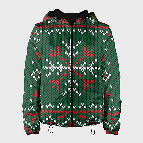 Женская куртка Knitted Snowflake Pattern / 3D-Черный – фото 1