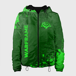 Куртка с капюшоном женская Warframe - green gradient вертикально, цвет: 3D-черный