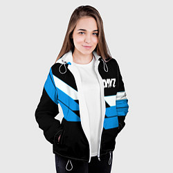 Куртка с капюшоном женская Dayz geometry steel, цвет: 3D-белый — фото 2