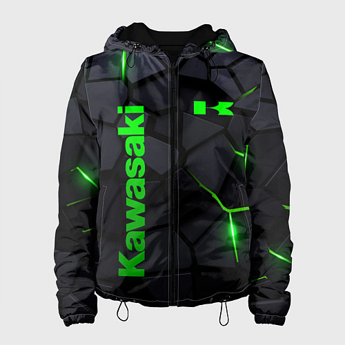 Женская куртка Kawasaki - плиты с эффектом свечения / 3D-Черный – фото 1
