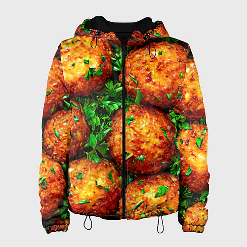 Женская куртка Котлеты / 3D-Черный – фото 1