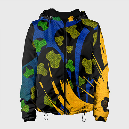Женская куртка Абстрактные пятна леопарда / 3D-Черный – фото 1