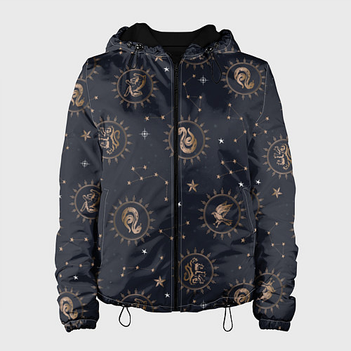 Женская куртка Все факультеты Хогвартса / 3D-Черный – фото 1