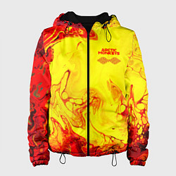 Куртка с капюшоном женская Arctic Monkeys - ядовитые подтеки, цвет: 3D-черный