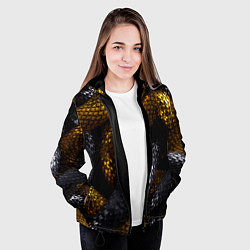 Куртка с капюшоном женская Звенья одной цепи, цвет: 3D-черный — фото 2