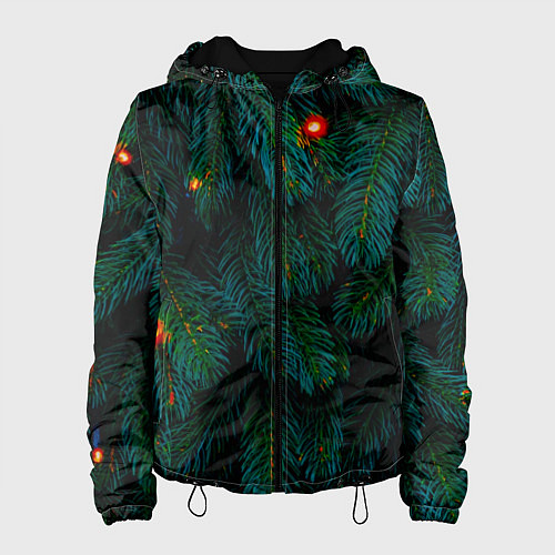 Женская куртка Еловые ветви / 3D-Черный – фото 1