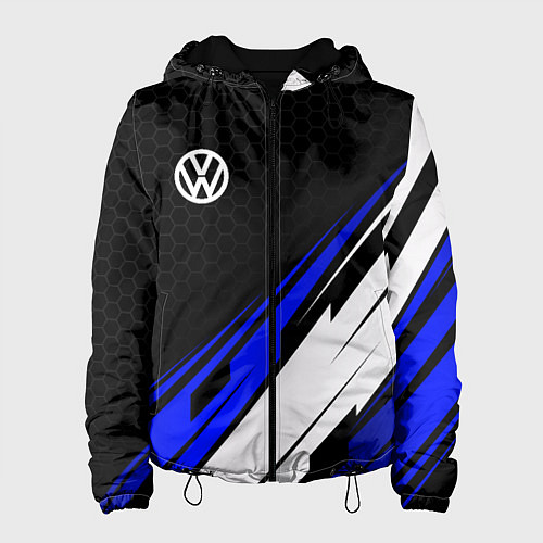 Женская куртка Фольксваген - синий / 3D-Черный – фото 1