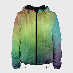 Куртка с капюшоном женская Цветной металл с градиентом, цвет: 3D-черный